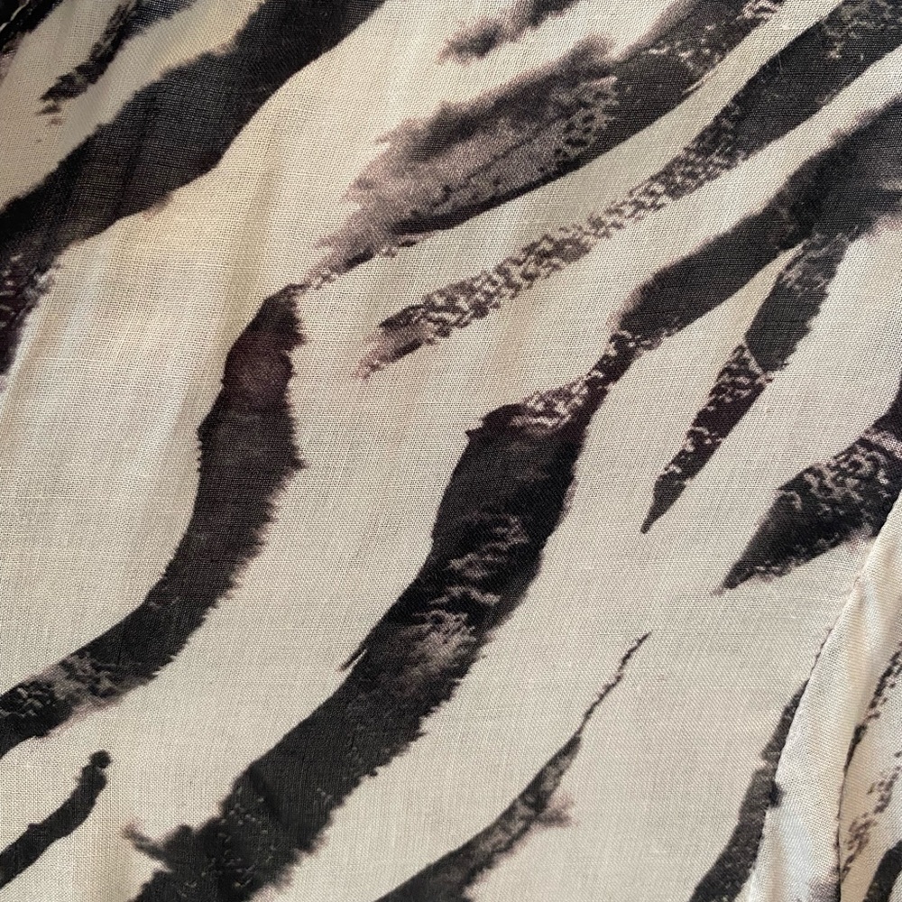 Bella Dahl Zebra Print Button Down Blouse - image 6